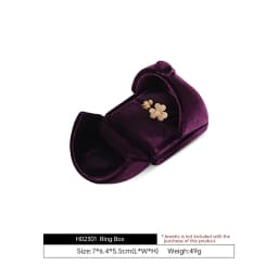 Yinbeini Velvet Jewelry Storage Box Ring Earring Bracelet Necklace Display Box for Wedding Proposal Engagement H024