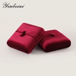 Yinbeini Velvet Jewelry Storage Box Ring Earring Bracelet Necklace Display Box for Wedding Proposal Engagement H024