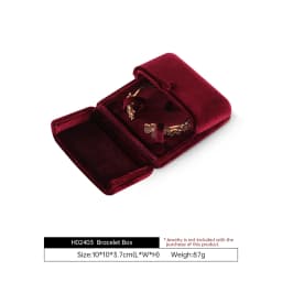 Yinbeini Velvet Jewelry Storage Box Ring Earring Bracelet Necklace Display Box for Wedding Proposal Engagement H024