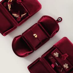 Yinbeini Velvet Jewelry Storage Box Ring Earring Bracelet Necklace Display Box for Wedding Proposal Engagement H024
