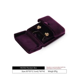 Yinbeini Velvet Jewelry Storage Box Ring Earring Bracelet Necklace Display Box for Wedding Proposal Engagement H024