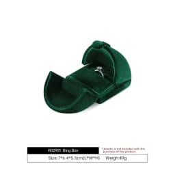 Yinbeini Velvet Jewelry Storage Box Ring Earring Bracelet Necklace Display Box for Wedding Proposal Engagement H024