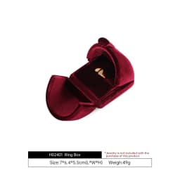 Yinbeini Velvet Jewelry Storage Box Ring Earring Bracelet Necklace Display Box for Wedding Proposal Engagement H024