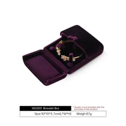 Yinbeini Velvet Jewelry Storage Box Ring Earring Bracelet Necklace Display Box for Wedding Proposal Engagement H024