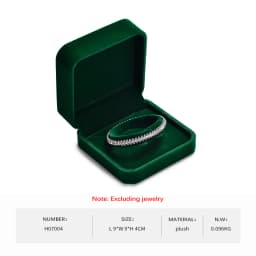 Oirlv Velvet Ring Box Gemstone Green Jewelry Box High-quality Earring Bracelet Necklace Box Jewelry Organizer Box Customizable