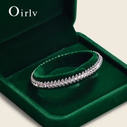 Oirlv Velvet Ring Box Gemstone Green Jewelry Box High-quality Earring Bracelet Necklace Box Jewelry Organizer Box Customizable