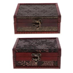Small Vintage Wooden Trinket Jewelry Desktop Sundry Cosmetics Decorative Box Storage Oraganizer Treasure Case Holder Packaging