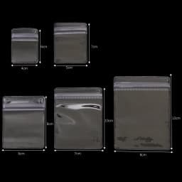 20pcs transparent PVC jewelry storage bag Hanging Sided Hole Bag Jewelry Bag Squeezable ID Photo Storage Bag