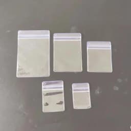 20pcs transparent PVC jewelry storage bag Hanging Sided Hole Bag Jewelry Bag Squeezable ID Photo Storage Bag