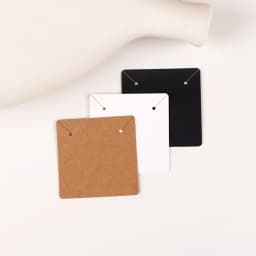 50PCS 5x5cm Blank Kraft Paper Jewelry Display Necklace Cards Hang Favor Label Tag For Jewelry Making Diy Accessories Wholesale