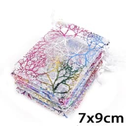 10/20/50Pcs White Blue Colorful Drawstring Organza Bags Jewelry Packaging Display Bags Wedding Party Gift Bags Jewelry Pouches