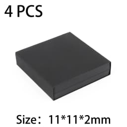 PE Film Black Jewelry Storage Box 3D Packaging Case Gemstone Free Stand Floating Frame Membrane Ring Earrings Necklace Display