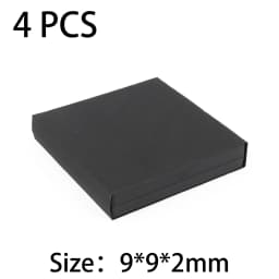 PE Film Black Jewelry Storage Box 3D Packaging Case Gemstone Free Stand Floating Frame Membrane Ring Earrings Necklace Display