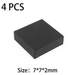 PE Film Black Jewelry Storage Box 3D Packaging Case Gemstone Free Stand Floating Frame Membrane Ring Earrings Necklace Display