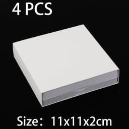 PE Film Black Jewelry Storage Box 3D Packaging Case Gemstone Free Stand Floating Frame Membrane Ring Earrings Necklace Display