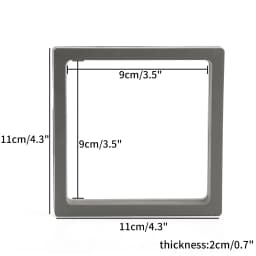 PE Film Black Jewelry Storage Box 3D Packaging Case Gemstone Free Stand Floating Frame Membrane Ring Earrings Necklace Display