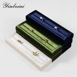 Yinbeini Velvet Ring Display Stand Single Row Ring Ear Stud Storage Organizer Jewelry Shop Showcase Props TB045