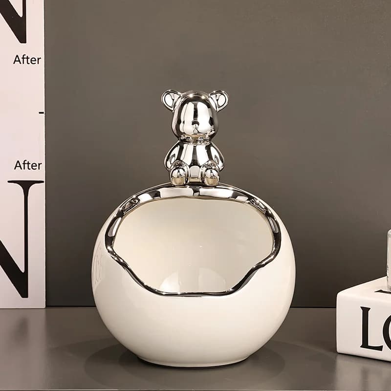 Luxury Entrance Hallway Key Holder Storage Organizer Living Room Bear Decorative Item Light Luxury High End Shoe Cabinet