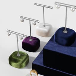 Yinbeini Velvet Earrings Ear Stud Display Stand Jewelry Accessories Storage Organizer Ring Showcase Props TB011