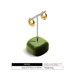 Yinbeini Velvet Earrings Ear Stud Display Stand Jewelry Accessories Storage Organizer Ring Showcase Props TB011