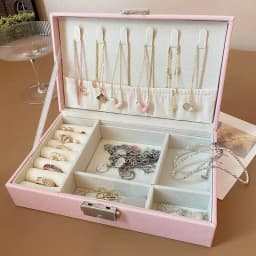 Big Size Large Capacity Dustproof Jewelry Box with Lock Earrings Necklace Ring Storage Packaging Display Boxes for Women