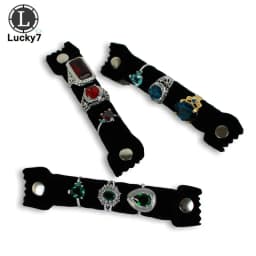 Portable Zipper Velvet Jewelry Roll Storage Bag Ring Pouch Pendant Necklace Folding Travel Organizer Earrings Bag
