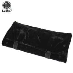 Portable Zipper Velvet Jewelry Roll Storage Bag Ring Pouch Pendant Necklace Folding Travel Organizer Earrings Bag