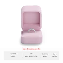 Oirlv Velvet Ring Box Pink Earring Jewelry Box Necklace Bracelet Storage Case Jewelry Gift Box for Wedding Jewelry Organizer Box