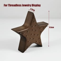 1PC Wood Piercing Jewelry Display Flower Heart Shape Cases Stand Earring Belly Lip Tongue Body Piercing Jewelry Solid Wood Stand