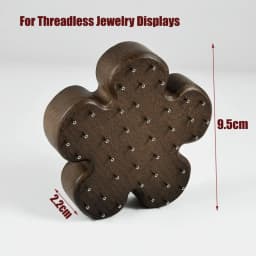 1PC Wood Piercing Jewelry Display Flower Heart Shape Cases Stand Earring Belly Lip Tongue Body Piercing Jewelry Solid Wood Stand