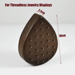 1PC Wood Piercing Jewelry Display Flower Heart Shape Cases Stand Earring Belly Lip Tongue Body Piercing Jewelry Solid Wood Stand