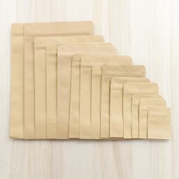 100pcs/lot Brown Kraft Paper Zipper Gift Bags Aluminum Foil Bags Food Packaging Bags Candy Coffee Ziplock Bags