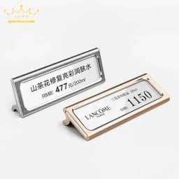 10Pcs/lot 60X22Mm Metal Sign Holder Stand Bread Store Price Label Tag Card Holder Advertising Display Stand Mini Price Paper
