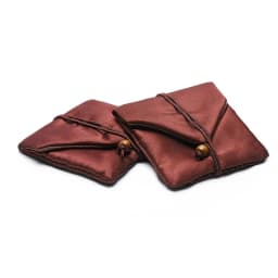 10pcs Satin Silk Flip Cover Jewelry Pouches 9.5cm Vintage Envelope Style for Bangle Bracelets Gift Brown Anti-Scratch Storage
