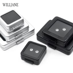 Metal Loose Diamond Jewelry Storage Box Slide Buckle Gemstones Display Organizer Case Glass Cover Jewellery Beads Gem Stone Jar