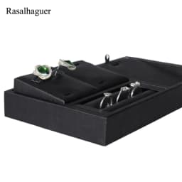 Brushed Black PU Necklace Jewelry Organizer Jewellery Display Ring Tray Earring Holder Various Models For Option Wholesale
