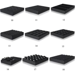 Brushed Black PU Necklace Jewelry Organizer Jewellery Display Ring Tray Earring Holder Various Models For Option Wholesale