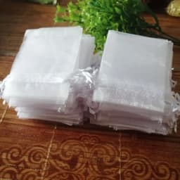 100 pcs/Lot White Organza Drawstrings Bags 7x9 9x12 10x15 13x18 15x20 20x30 30x40 35x50 cm Jewelry Gift Package Bags Yarn Pouch