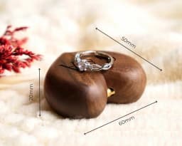 Free Engraving of Name Heart-shaped Wood Proposal Ring Box Jewellery Gift Wedding Valentine Jewelry Storage Organizer Ring Box