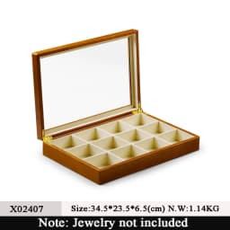 Oirlv Antique Wooden Jewelry Box Rings Necklaces And Bracelets Display Case Transparent Jewelry Storage Box; Jewelry Organizer