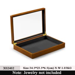 Oirlv Antique Wooden Jewelry Box Rings Necklaces And Bracelets Display Case Transparent Jewelry Storage Box; Jewelry Organizer