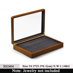 Oirlv Antique Wooden Jewelry Box Rings Necklaces And Bracelets Display Case Transparent Jewelry Storage Box; Jewelry Organizer