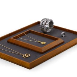 Oirlv Luxury Wooden Bracelet Organizer Tray Wooden Jewelry Display Trays Classical Ring Bracelet Necklace Watch Jewelry Holder