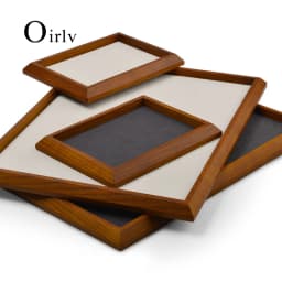 Oirlv Luxury Wooden Bracelet Organizer Tray Wooden Jewelry Display Trays Classical Ring Bracelet Necklace Watch Jewelry Holder