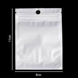 30/50/l00pcs White Jewelry Bags OPP Packing Zip Pouch For Jewelry Display Storage Small Bead Earring Packaging Supplies
