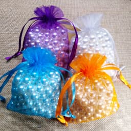 100pcs Organza Bag 5x7 7x9 9x12 10x15cm Jewelry Packaging Organza Bags Wedding Party Gift Bag Pouch Birthday Christmas Gift Bags