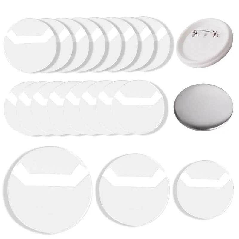 10pcs Clear Round Badge PVC Protective Case Pins Badge Storage Bags for DIY Making Badge Display Bag Packing Cover Materials