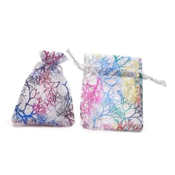 20pcs/Lot Colorful Branch Drawstring Organization Bags DIY Jewelry Making Packaging Bags Candy Wedding Party Bags Gifts Pouches