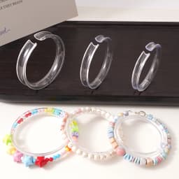 5.2/5.7/6.2CM 3/5/25pcs/bag Acrylic Bracelet Display Clear Transparent Stand Round Bracelet Rack Stand Display Women