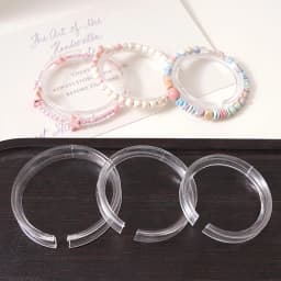 5.2/5.7/6.2CM 3/5/25pcs/bag Acrylic Bracelet Display Clear Transparent Stand Round Bracelet Rack Stand Display Women